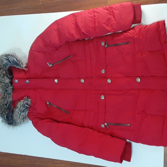 Ellabee Jackets & Blazers - ⏰ SALE🪶 Ellabee Down parka, bright Red, sz M